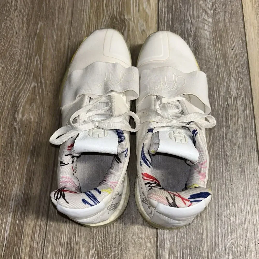 Adidas Harden Vol 3 Doodle Cloud White G54022 Boost Mens Size 8 Basketball Shoes